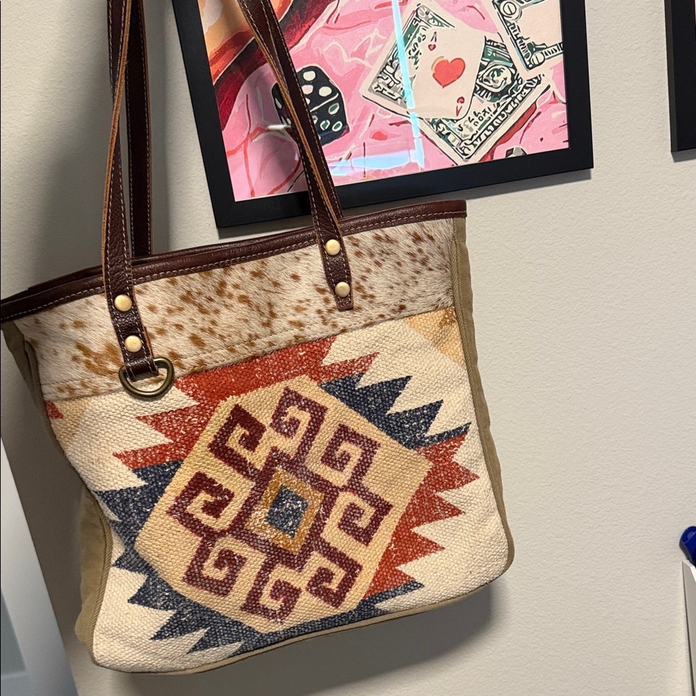 Myra Bag Rustic Geometric Tote